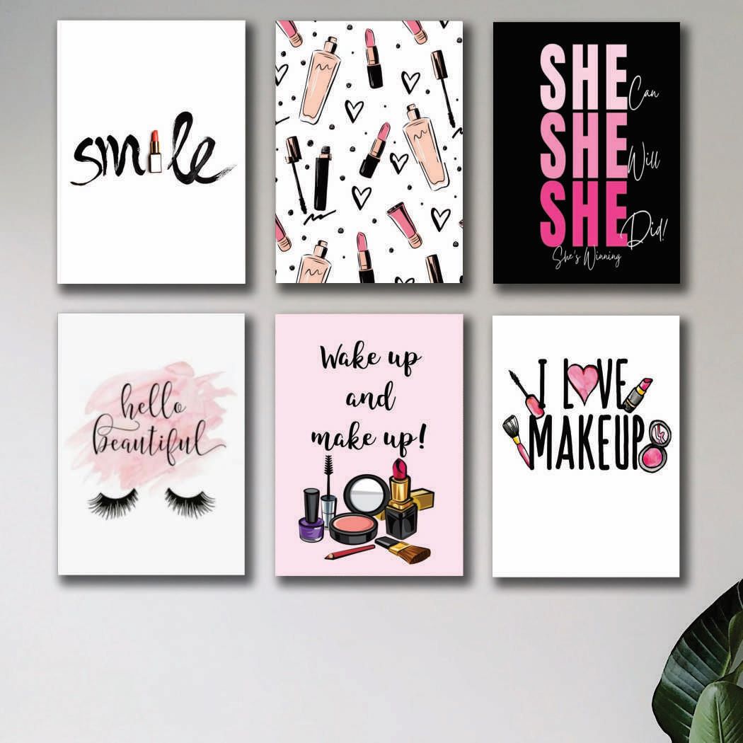 Modern Set of 6 Premium Wall Art Photo Tiles – Home & Office Wall Décor (8×11")