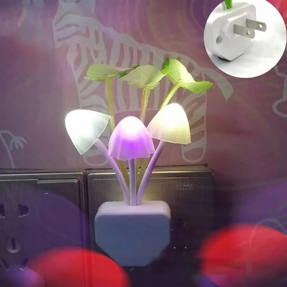 LED Mushroom Night Light – Automatic Sensor Lamp for Bedroom, Nursery & Home (Random Colors)