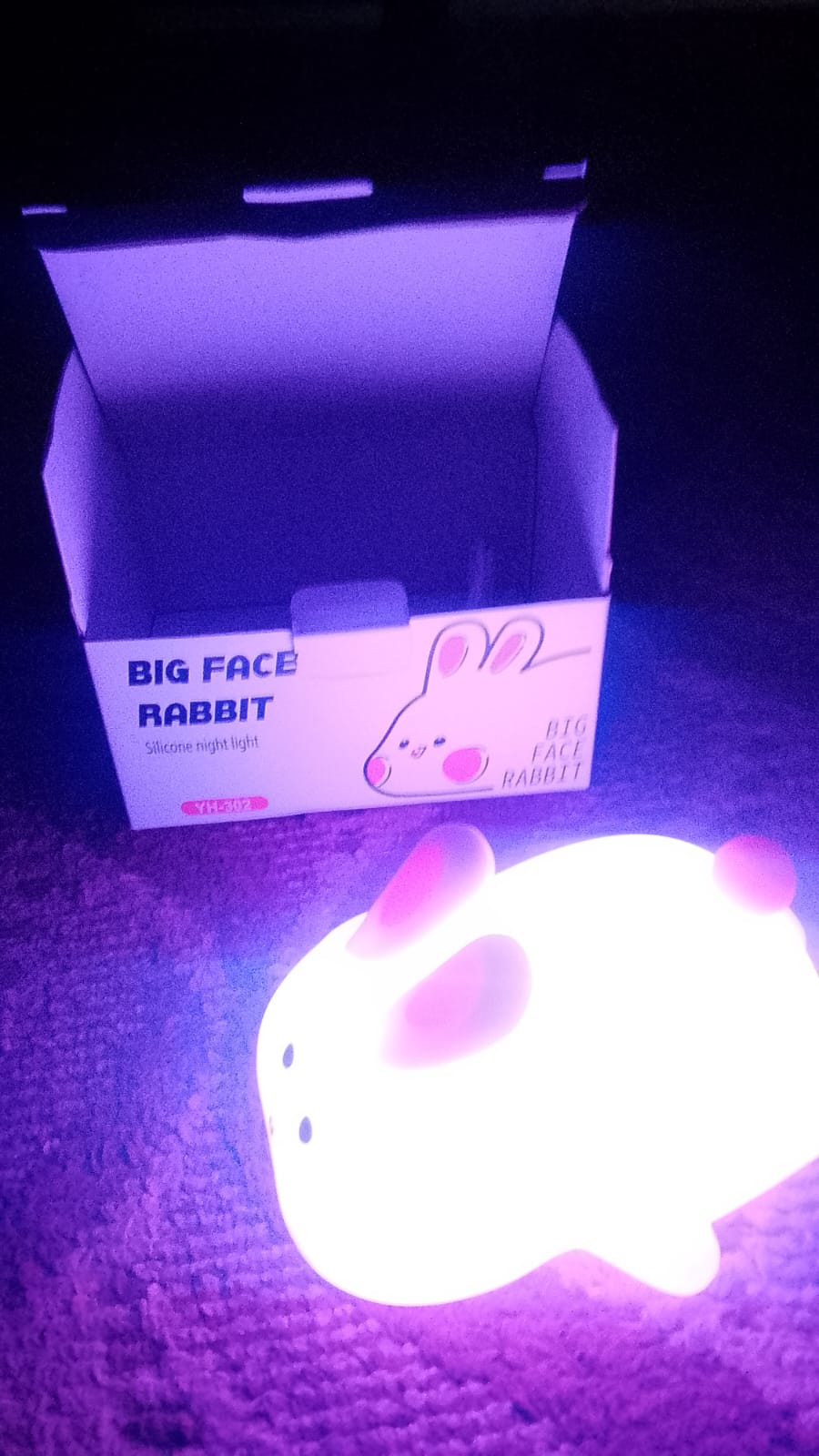 Silicone Rabbit Night Lamp – Rechargeable Touch Sensor LED Bunny Light for Kids & Bedrooms