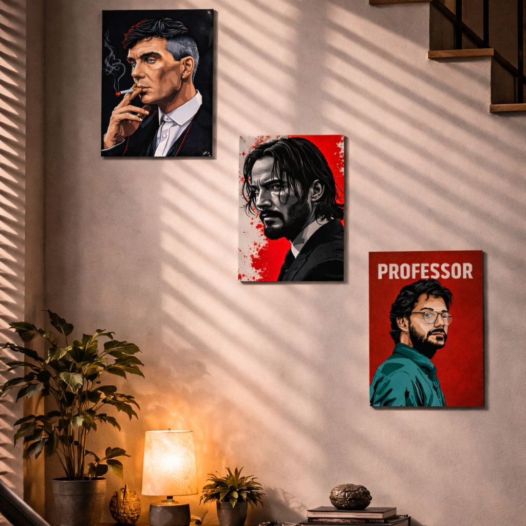 Modern Set of 3 Premium Wall Art Photo Tiles – Home & Office Wall Décor (8×11")
