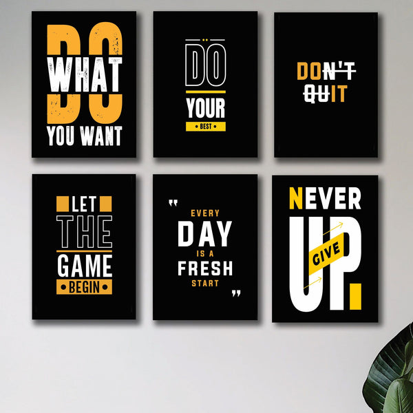Set of 6 Premium Wall Art Photo Tiles – Modern Home & Office Wall Décor (8×11")