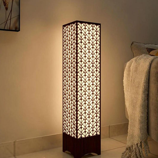 Modern Wooden Floor Lamp with Leaf Design for Home & Office