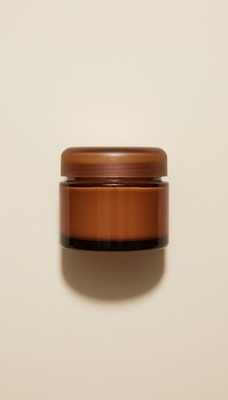 Botanical Face Cream Amber Glass Jar